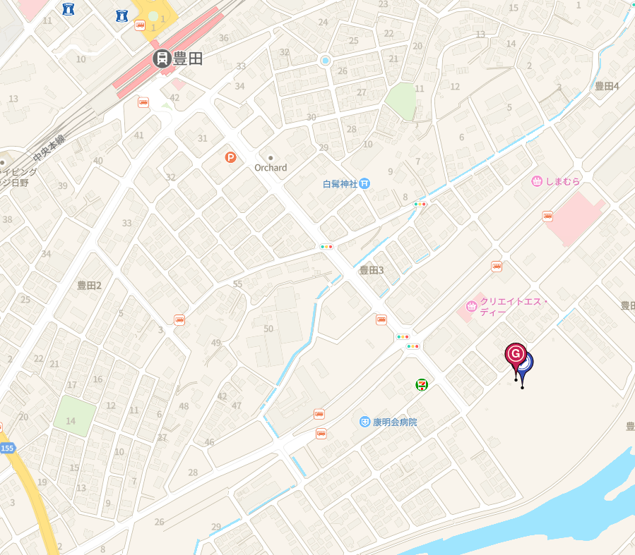 豊田２丁目原っぱ地図
